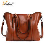 Women's Leather Handbag with Multiple Pockets