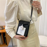 Women Shoulder Bag PU Bucket Casual Hasp Purse