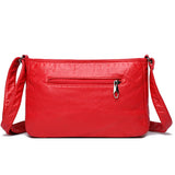 Vintage PU Leather Shoulder Bag for Women Solid Purse