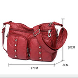 Large Capacity Shoulder Bag for Middle-aged Women with Multiple Pockets