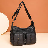 Large Capacity Shoulder Bag for Middle-aged Women with Multiple Pockets