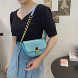 Women Bag Pu Leather Crossbody Saddle Bags Mini Shoulder Bag Purse