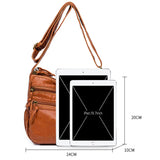 Retro PU Leather Crossbody Bag Vintage Shoulder Tote