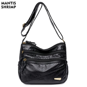 Retro PU Leather Crossbody Bag Vintage Shoulder Tote