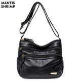 Retro PU Leather Crossbody Bag Vintage Shoulder Tote