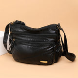 Retro PU Leather Crossbody Bag Vintage Shoulder Tote