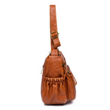 Retro PU Leather Crossbody Bag Vintage Shoulder Tote