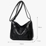 Retro Women Bag PU Leather Shoulder Totes Classic Brown Crossbody Pack