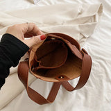 Retro Handbag Women Messenger Bag Shoulder Crossbody Bucket Bag
