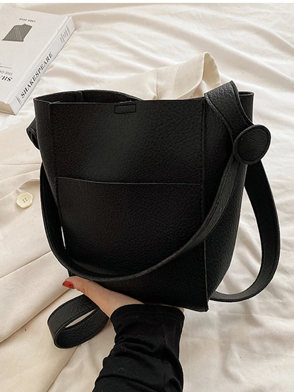 Retro Handbag Women Messenger Bag Shoulder Crossbody Bucket Bag