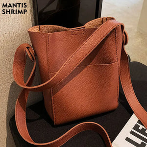 Retro Handbag Women Messenger Bag Shoulder Crossbody Bucket Bag