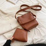 Retro Handbag Women Messenger Bag Shoulder Crossbody Bucket Bag