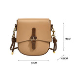 Women Retro Phone Bag PU Messenger Small Flap Shoulder Crossbody Pack