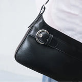Retro Small Shoulder Bag Soft Leather Hand Purse Clutches Lady Bolsa