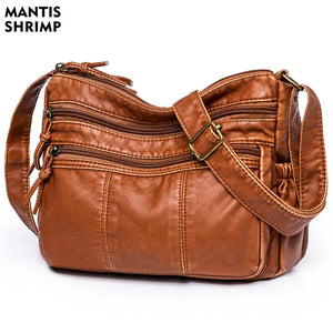 Vintage Crossbody Bags for Women Totes Messenger Bags Soft PU Leather Bag