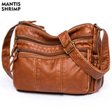 Vintage Crossbody Bags for Women Totes Messenger Bags Soft PU Leather Bag