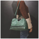 Leather Shoulder Bag for Women Crossbody Messenger Handbag