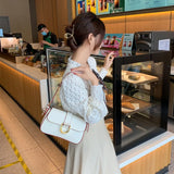 Casual Flap Small Square Bag Magnetic Buckle Totes Handbag