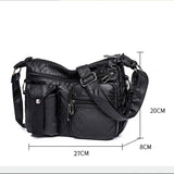Women Shoulder Bag Soft PU Leather Crossbody Bag Retro Messenger