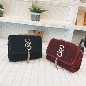 Small Tassel Chain Messenger Crossbody Shoulder Bag