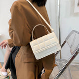 Small Leather Square Shoulder Bag Messenger Crossbody Bag