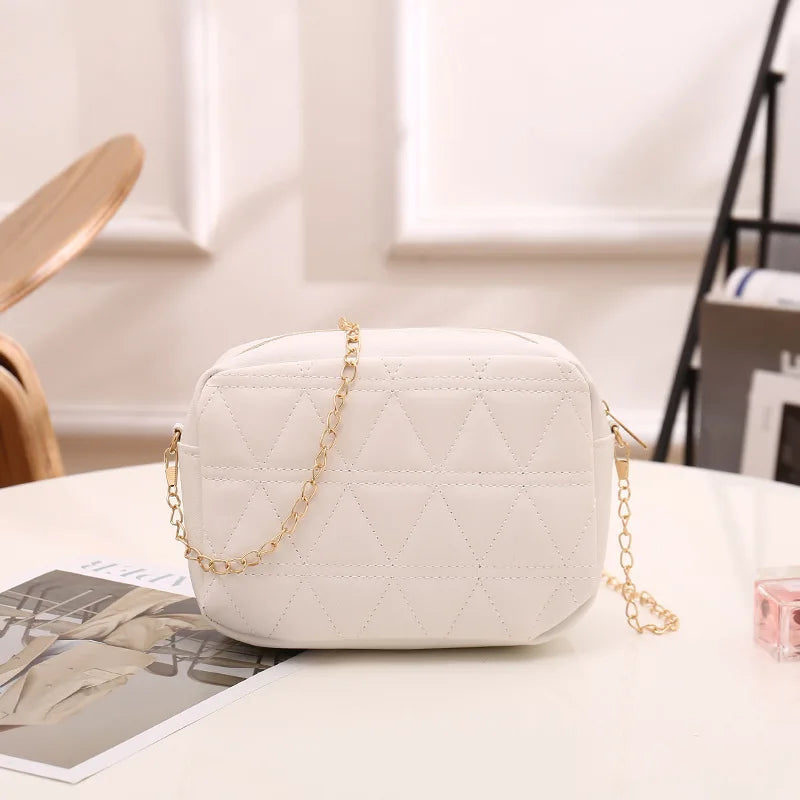 Small Square Chain Shoulder Messenger Crossbody Clutch Bag