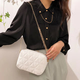 Small Square Chain Shoulder Messenger Crossbody Clutch Bag
