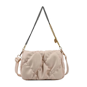 Soft Cotton Pillow Shape Shopper Shoulder Bag for Women