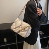 Soft Cotton Pillow Shape Shopper Shoulder Bag for Women