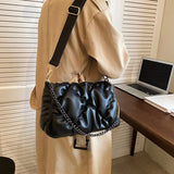 Soft Cotton Pillow Shape Shopper Shoulder Bag for Women