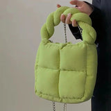 Corduroy Pillow Ring Mini Tote Bag Handbag