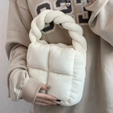 Corduroy Pillow Ring Mini Tote Bag Handbag