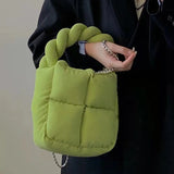 Corduroy Pillow Ring Mini Tote Bag Handbag