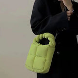 Corduroy Pillow Ring Mini Tote Bag Handbag