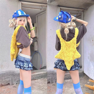 Star Shape Shoulder Bag Street Style Crossbody Bag Girls Bag Euro-America Style