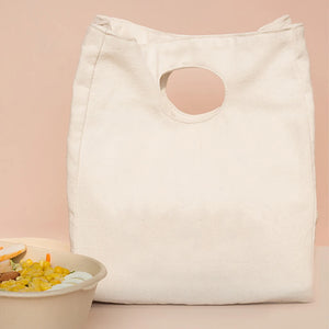 Canvas Thermal Lunch Bag Tote Organizer for Office Picnics, Teacher Gift