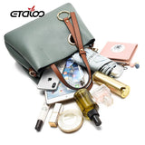Vintage Casual Tote Women Messenger Bag PU Leather