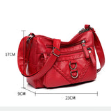 Vintage Women's Shoulder Bag PU Leather Crossbody Messenger Hobo Handbag