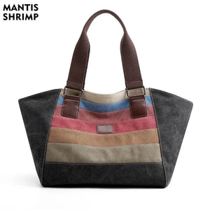Vintage Canvas Shoulder Bag Large Capacity Crossbody Bag