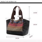 Vintage Canvas Shoulder Bag Large Capacity Crossbody Bag