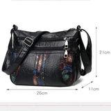 Vintage PU Leather Shoulder Bag Retro Messenger Classic Ladies Crossbody