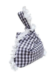 Vintage Plaid Ruched Bucket Shoulder Bag Mori Style
