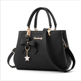 Vintage Top-Handle Handbag with Bowknot Star Pendant