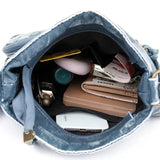 Vintage PU Leather Tote Bag Large Capacity Crossbody Messenger