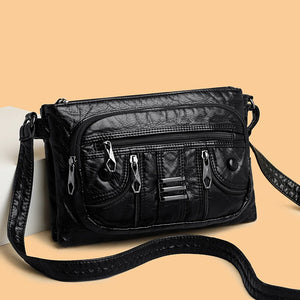 Vintage Women's Shoulder Bag Soft PU Leather Messenger Retro Casual Crossbody