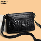 Vintage Women's Shoulder Bag Soft PU Leather Messenger Retro Casual Crossbody