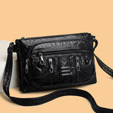 Vintage Women's Shoulder Bag Soft PU Leather Messenger Retro Casual Crossbody