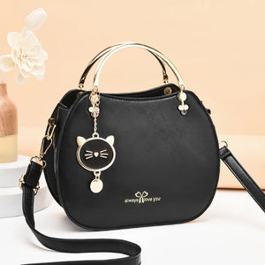 Western Style Cat Messenger Bag Girly Style Shell Bag Ladies Shoulder Handbag