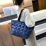 Women Winter Shoulder Bag Waterproof Cotton Tote Casual Large Capacity Handbag