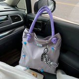 Y2K Spring Sweet Nylon Casual Zipper Shoulder Bag Handbag